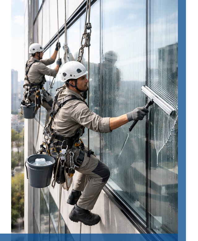 Мойка окон альпинистами в Вязьме от 4627 р. | ВЫСОТНИК-Взь