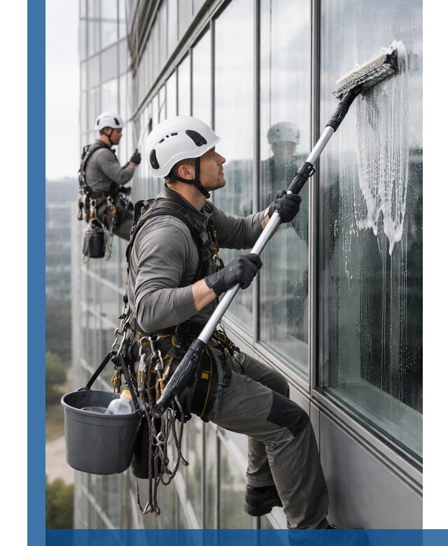 Высотная мойка сплошного остекления с выездом в Вязьме