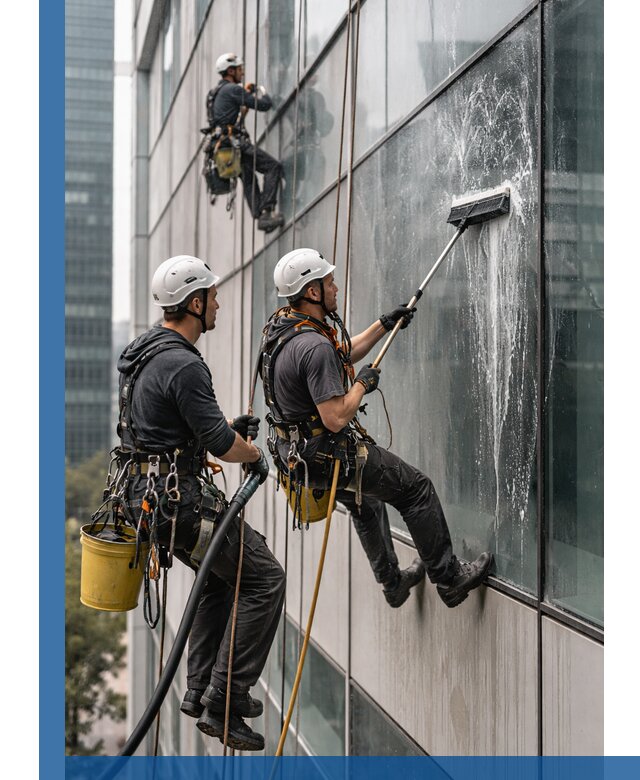 Профессиональная высотная мойка фасадов зданий в Вязьме