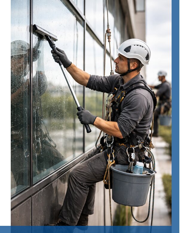 Мойка стеклянных фасадов в Вязьме от 206 р. | ВЫСОТНИК-Взь