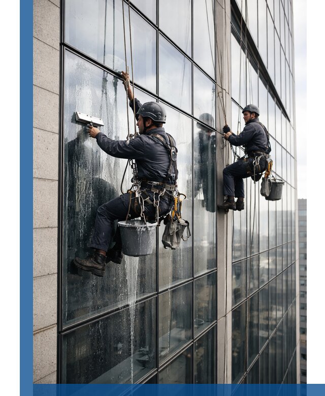 Профессиональная мойка стеклянных фасадов зданий в Вязьме