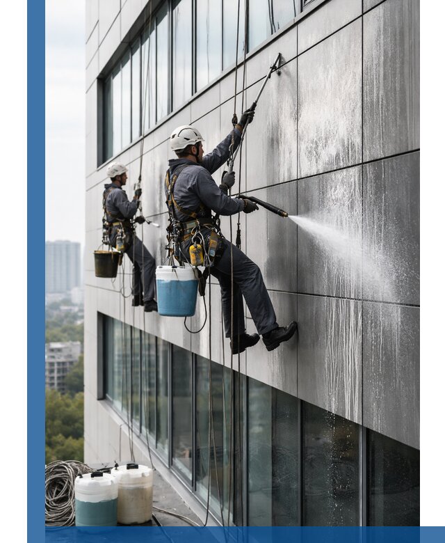 Профессиональная мойка вентилируемых фасадов в Вязьме