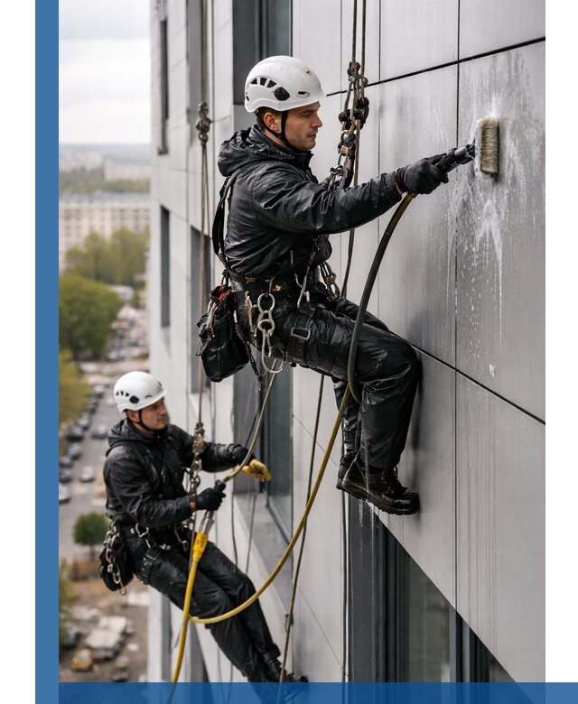 Профессиональная мойка фасада из композита в Вязьме