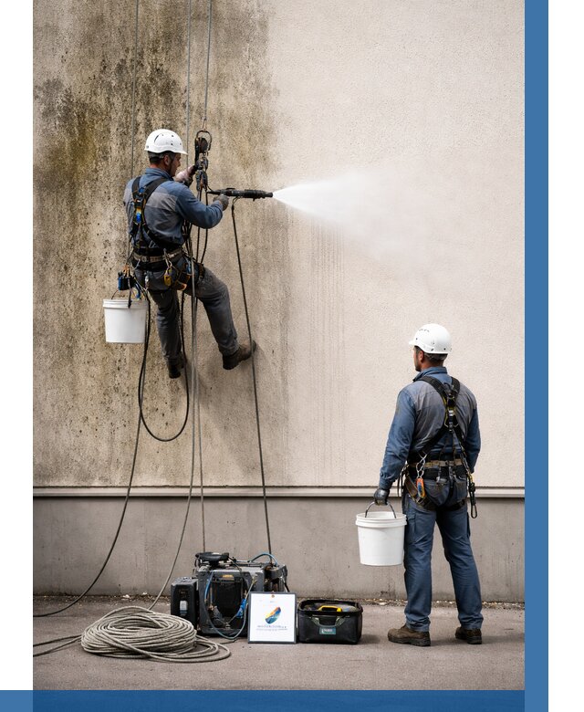 Очистка фасада от плесени в Вязьме от 308 р. | ВЫСОТНИК-Взь