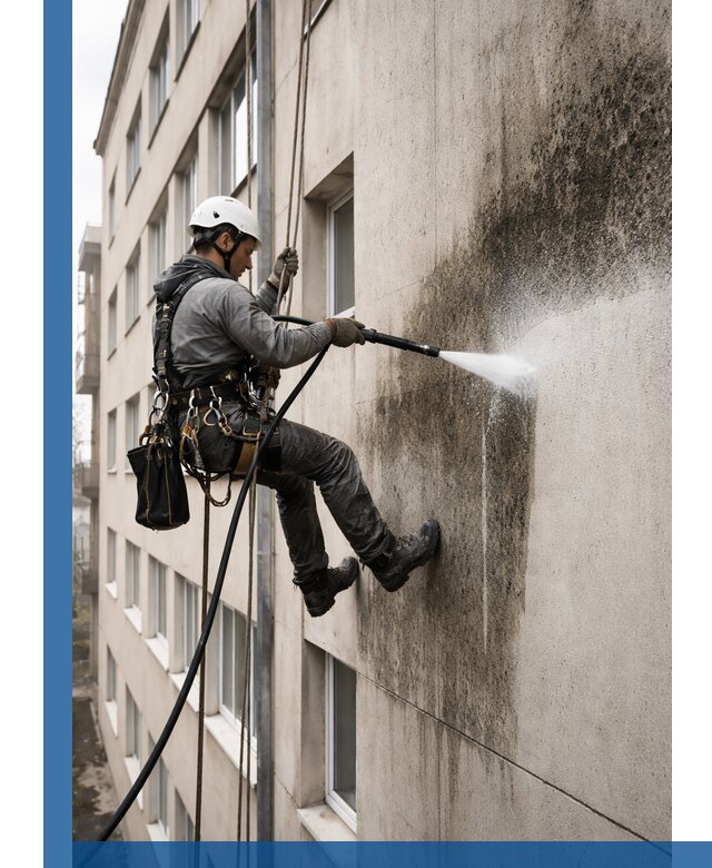 Профессиональная очистка фасадов от плесени в Вязьме