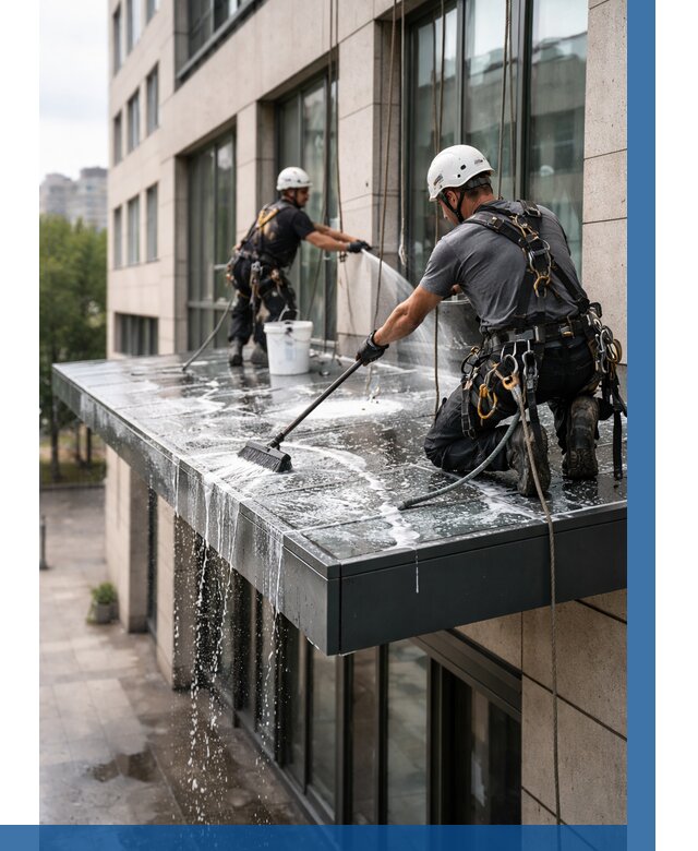 Мойка козырьков и навесов в Вязьме от 3599 р. | ВЫСОТНИК-Взь