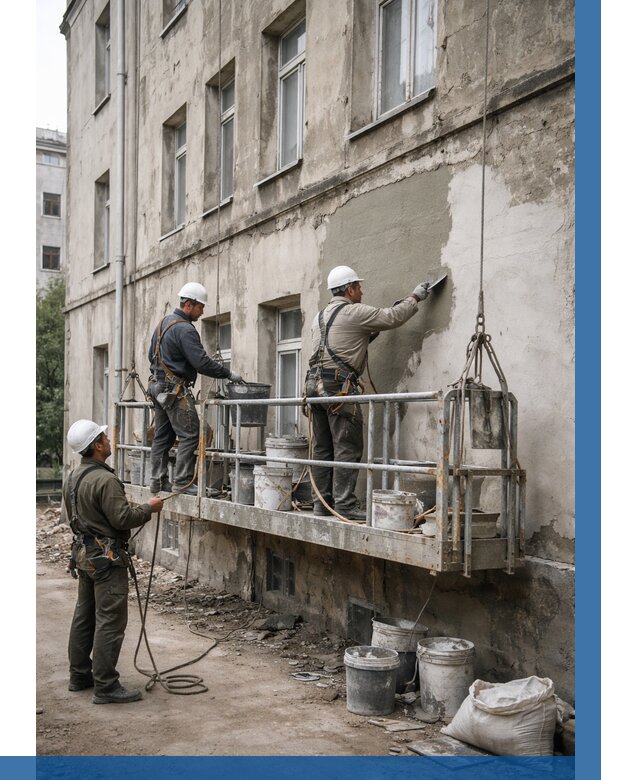 Капитальный ремонт фасада в Вязьме от 4318 р. | ВЫСОТНИК-Взь