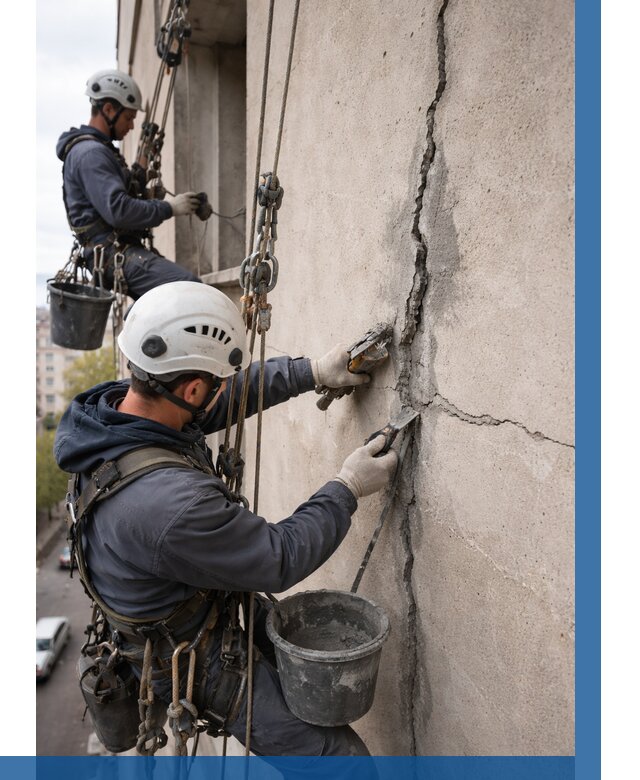 Заделка трещин на фасаде в Вязьме от 925 р. | ВЫСОТНИК-Взь