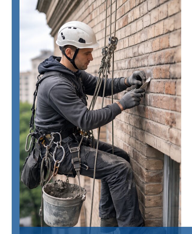 Качественный ремонт кирпичной кладки фасада в Вязьме с гарантией