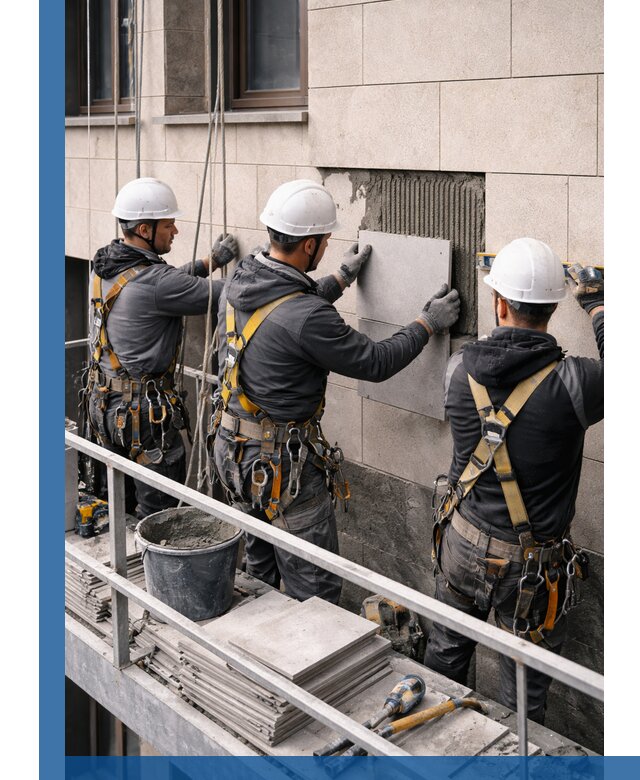 Ремонт облицовки фасада плиткой в Вязьме с гарантией