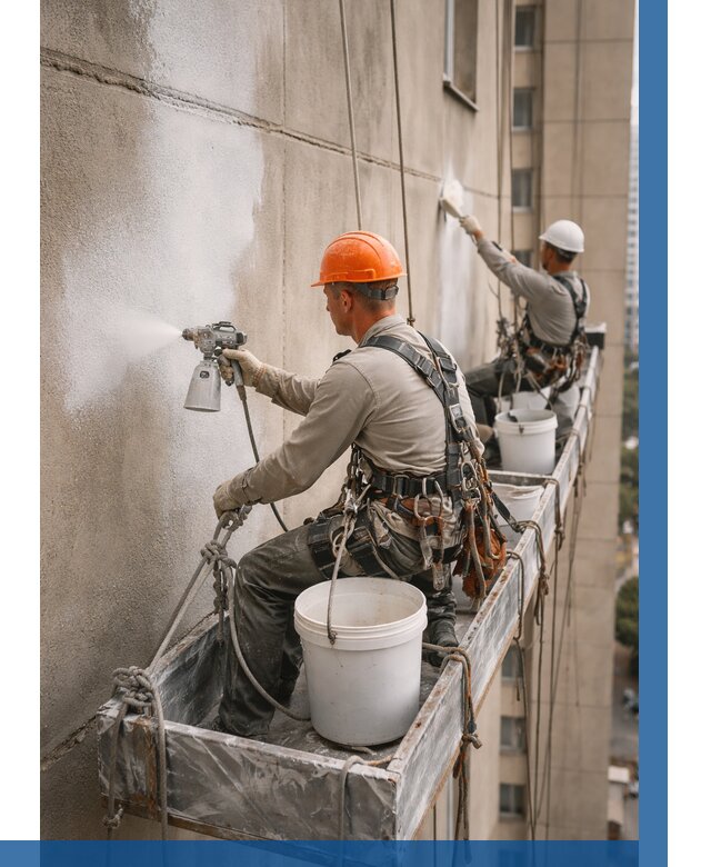 Грунтовка фасада на высоте в Вязьме от 123 р. | ВЫСОТНИК-Взь