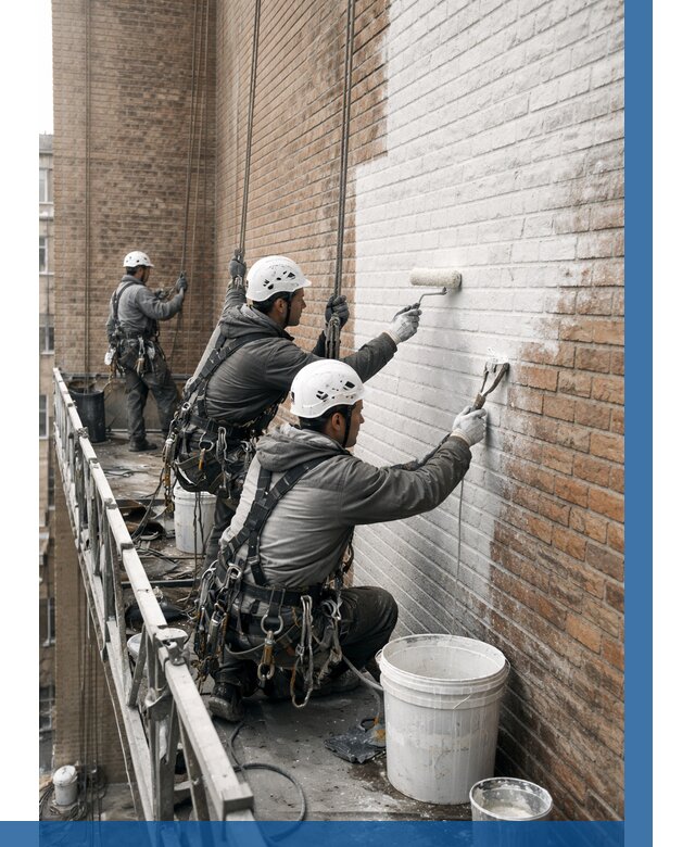 Покраска кирпичного фасада в Вязьме от 360 р. | ВЫСОТНИК-Взь