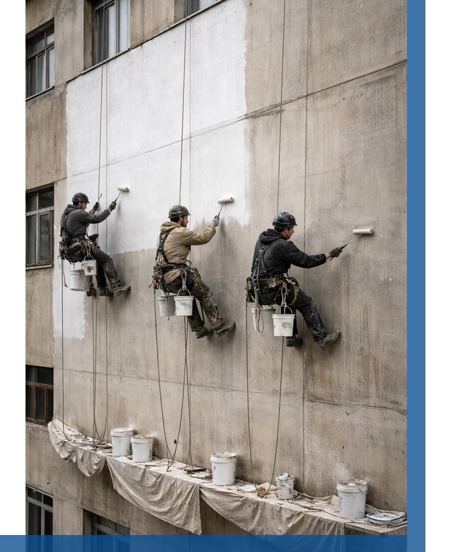 Покраска бетонного фасада в Вязьме от 360 р за м2 | ВЫСОТНИК-Взь