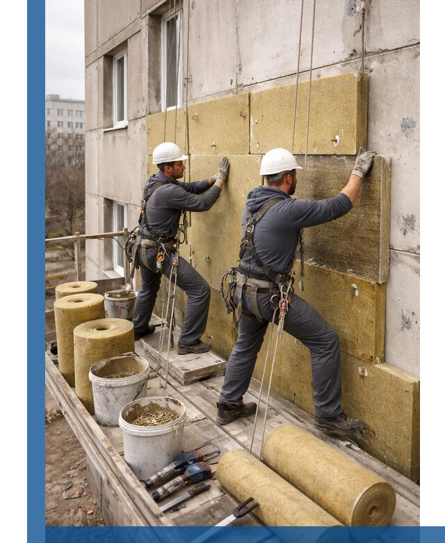 Утепление фасада минватой в Вязьме под ключ с гарантией