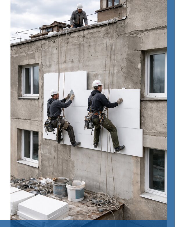 Утепление фасада пенополистиролом в Вязьме от 1851 р. | ВЫСОТНИК-Взь