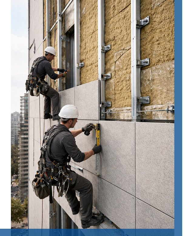 Монтаж вентилируемого фасада в Вязьме от 3599 р. | ВЫСОТНИК-Взь