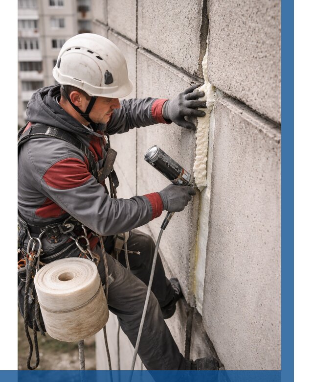 Утепление межпанельных швов в Вязьме от 720 р. | ВЫСОТНИК-Взь