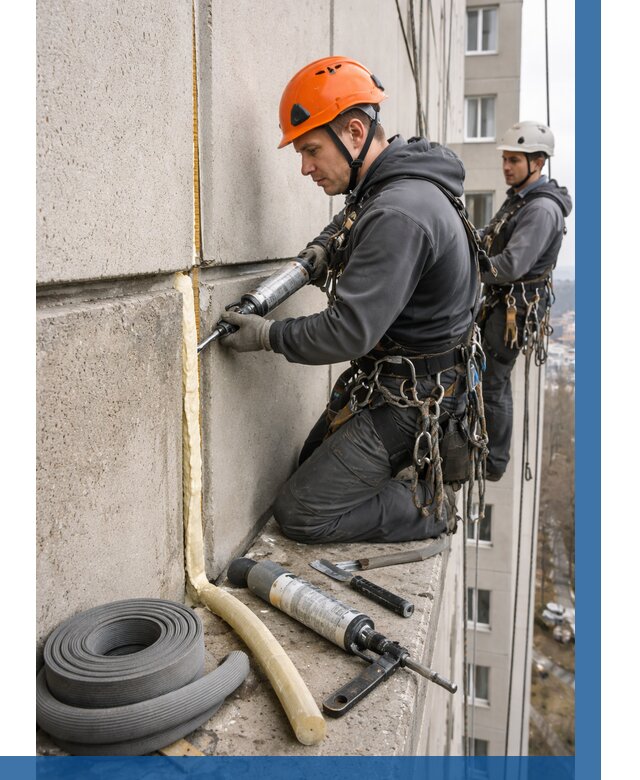 Теплый шов межпанельные швы в Вязьме от 720 р. | ВЫСОТНИК-Взь