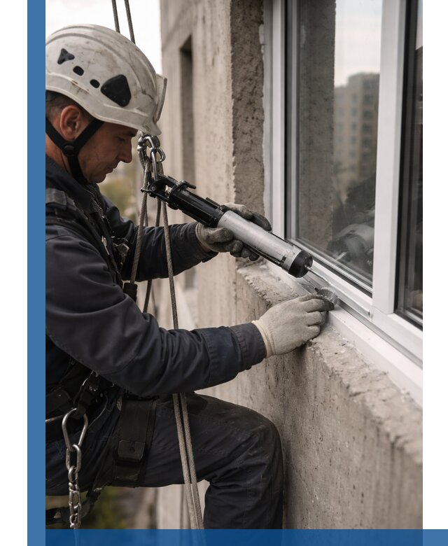 Герметизация оконных швов снаружи в Вязьме профессионально