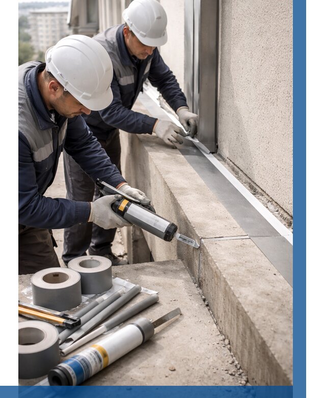 Герметизация примыкания балкона в Вязьме от 4627 р. | ВЫСОТНИК-Взь