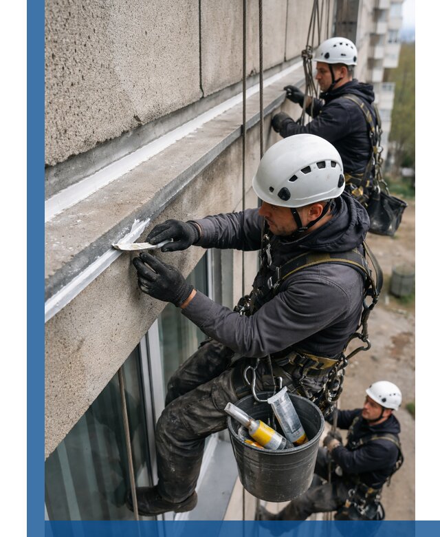 Герметизация примыкания балкона в Вязьме под ключ с гарантией