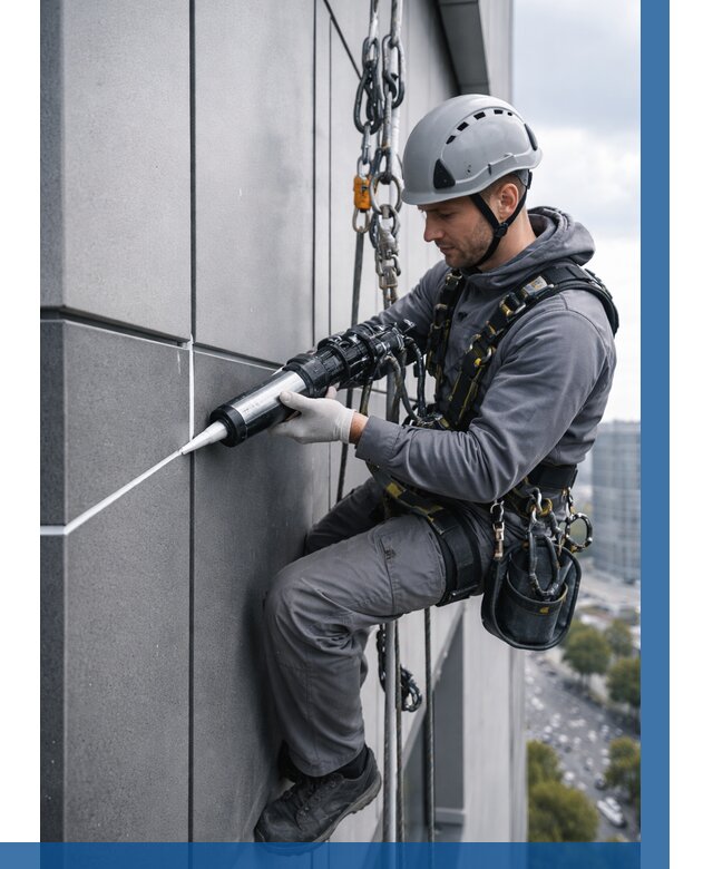 Герметизация стыков фасадных панелей в Вязьме от 6683 р.| ВЫСОТНИК-Взь