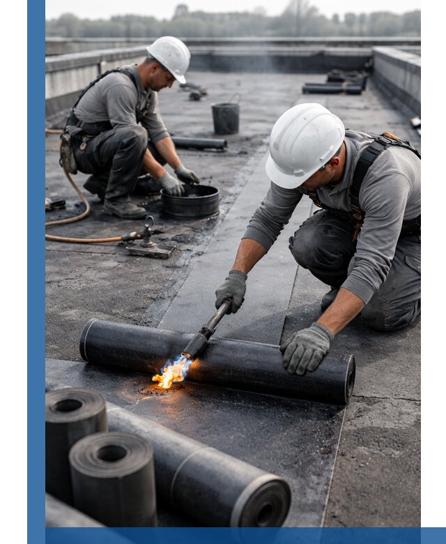 Ремонт рулонной кровли в Вязьме герметизация и восстановление