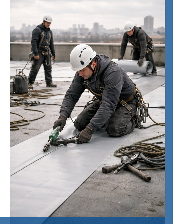 Ремонт мембранной кровли в Вязьме от 1851 р./м2 | ВЫСОТНИК-Взь