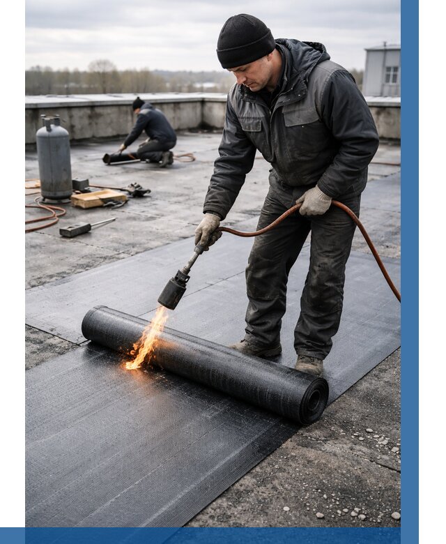 Ремонт наплавляемой кровли в Вязьме от 720 р. | ВЫСОТНИК-Взь