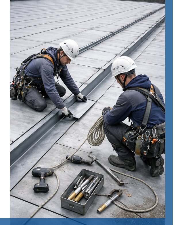 Ремонт фальцевой кровли в Вязьме от 720 р. | ВЫСОТНИК-Взь