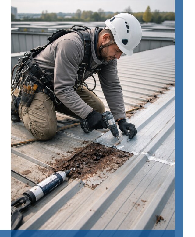 Ремонт профнастила на кровле в Вязьме от 720 р. | ВЫСОТНИК-Взь