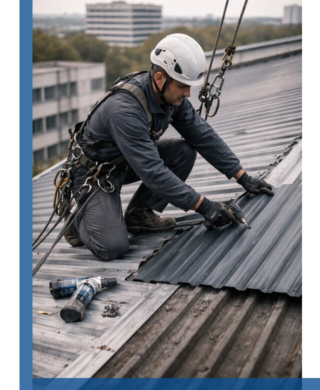 Ремонт профнастила на кровле в Вязьме, работы под ключ