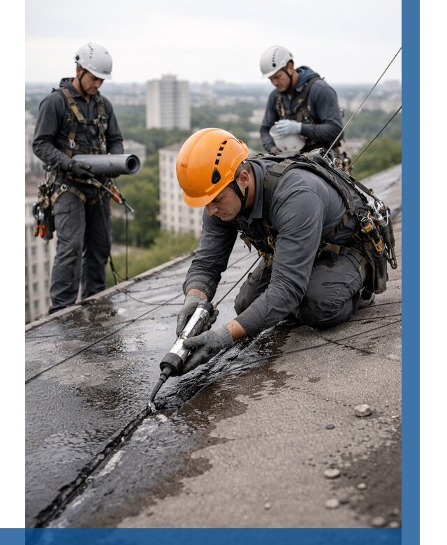 Устранение протечек кровли в Вязьме от 12338 р. | ВЫСОТНИК-Взь