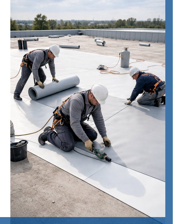 Монтаж мембранной кровли под ключ в Вязьме от 1234 р. | ВЫСОТНИК-Взь