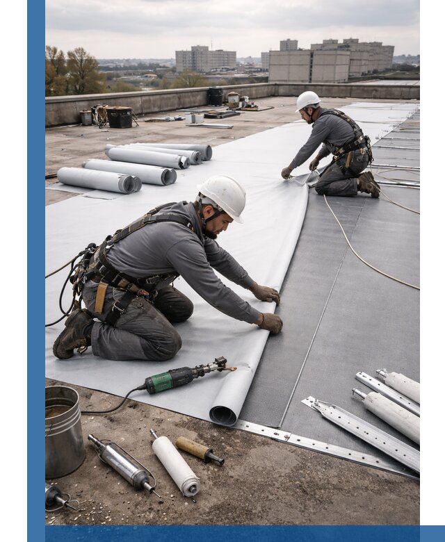 Монтаж мембранной кровли в Вязьме для промышленных зданий