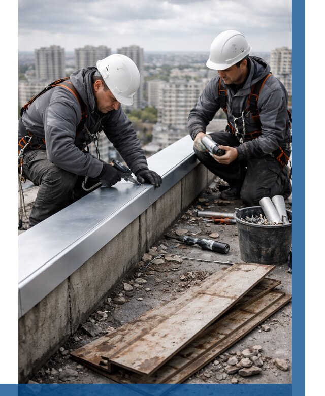 Замена парапетных крышек под ключ в Вязьме от 1234 р. | ВЫСОТНИК-Взь