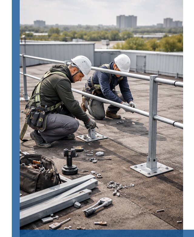 Монтаж кровельного ограждения в Вязьме под ключ с гарантией