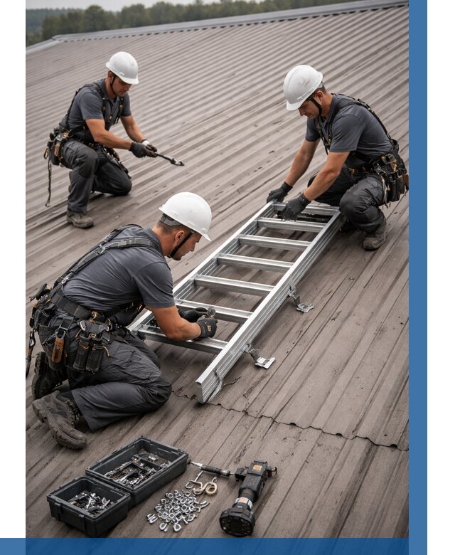 Монтаж кровельной лестницы в Вязьме от 4627 р. | ВЫСОТНИК-Взь