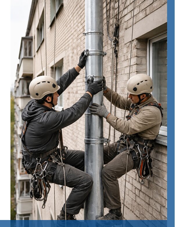 Замена водосточных труб в Вязьме от 6683 р. | ВЫСОТНИК-Взь
