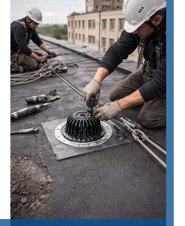 Установка водосточных воронок в Вязьме цена от 3599 р. | ВЫСОТНИК-Взь