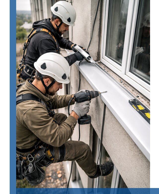 Профессиональный монтаж оконных отливов и отведения воды в Вязьме
