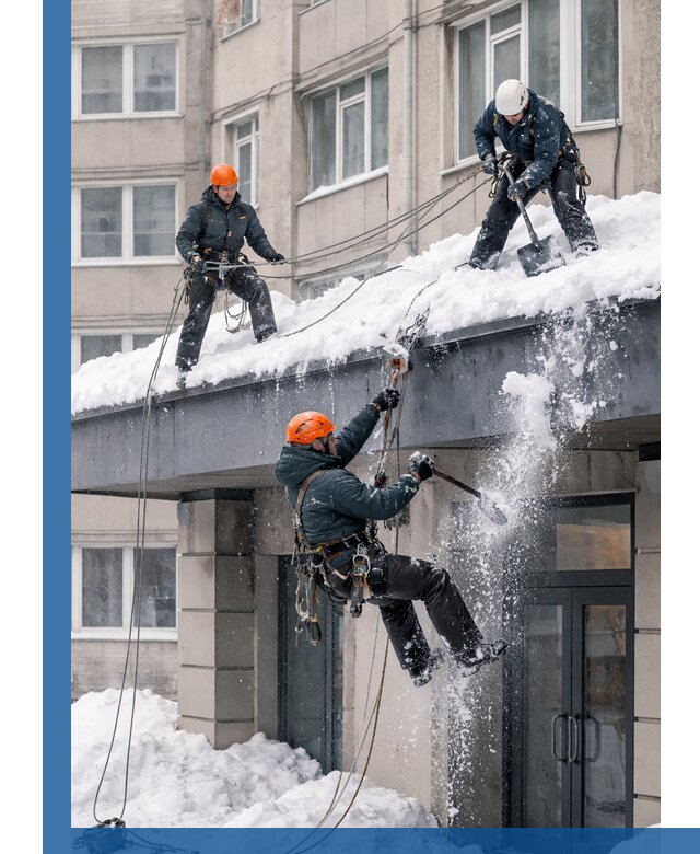 Безопасная очистка навесов от снега в Вязьме круглогодично