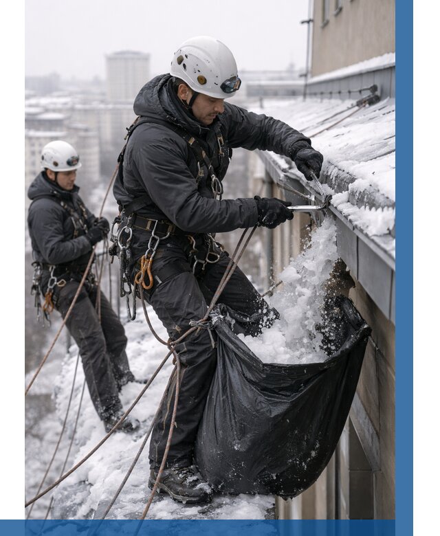 Аварийная очистка крыши в Вязьме под ключ от 308 р. | ВЫСОТНИК-Взь