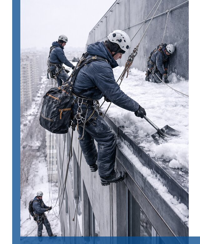 Абонентское обслуживание кровли зимой в Вязьме регулярный уход