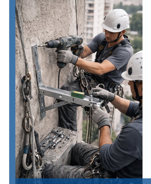 Установка кронштейнов кондиционера и крепежа в Вязьме