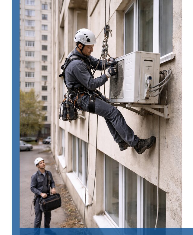 Демонтаж внешнего блока кондиционера в Вязьме профессионально