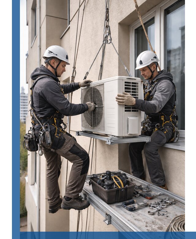 Перенос внешнего блока кондиционера в Вязьме с монтажом и крепежом