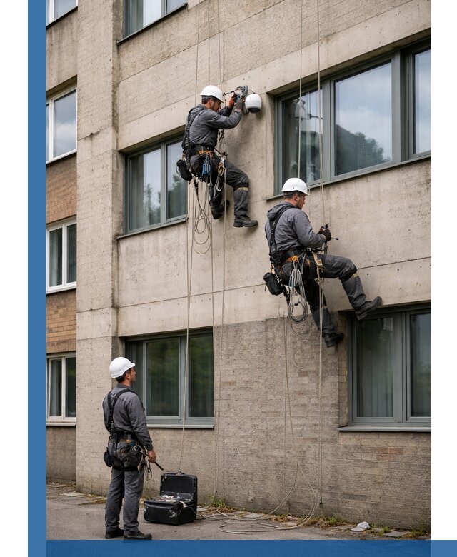 Монтаж фасадных камер видеонаблюдения в Вязьме под ключ