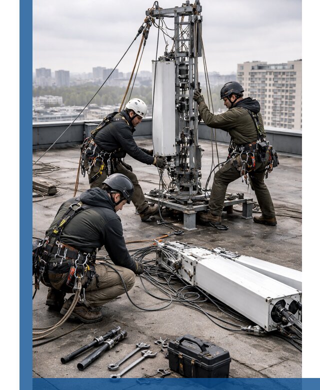 Демонтаж антенн на крыше зданий в Вязьме с гарантией