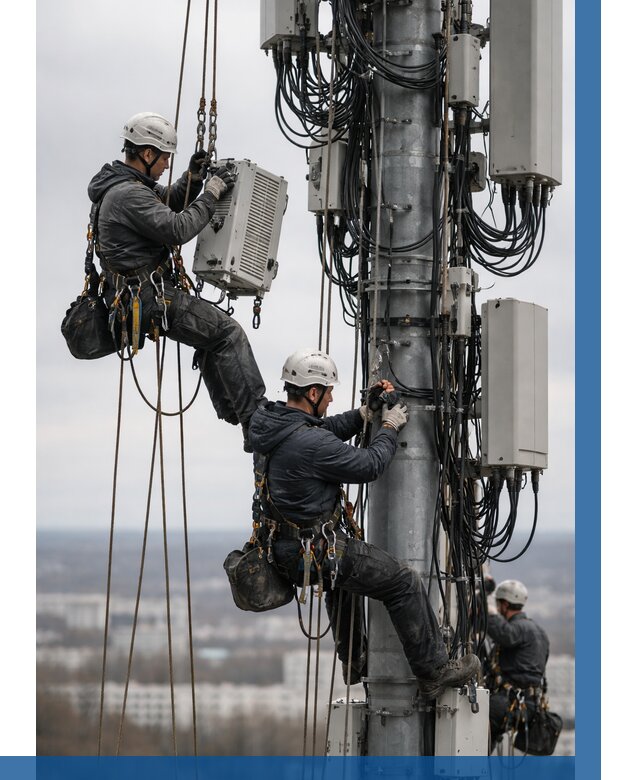 Монтаж оборудования связи на мачте в Вязьме от 7712 р. | ВЫСОТНИК-Взь